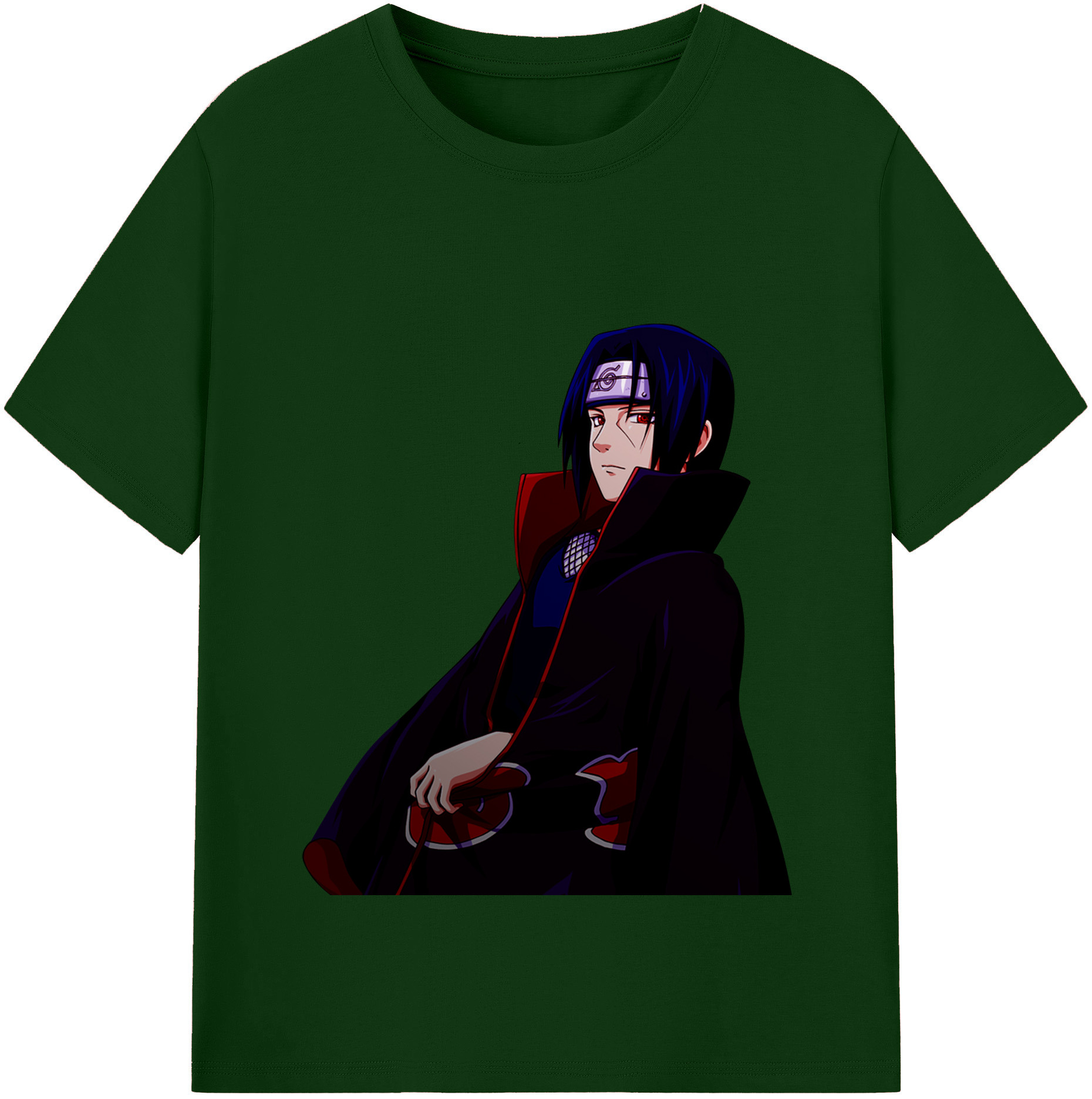 （画像用） NARUTO -ナルト- うちは イタチ Uchiha Itachi 綿100％半袖Tシャツ（フロントプリント）